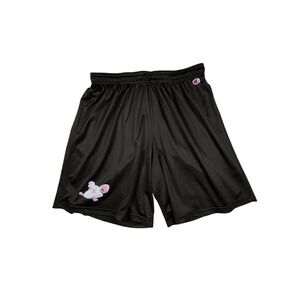 Champion Mesh Shorts Mens XL Black Unlined Athletic Basketball Gym Graphic